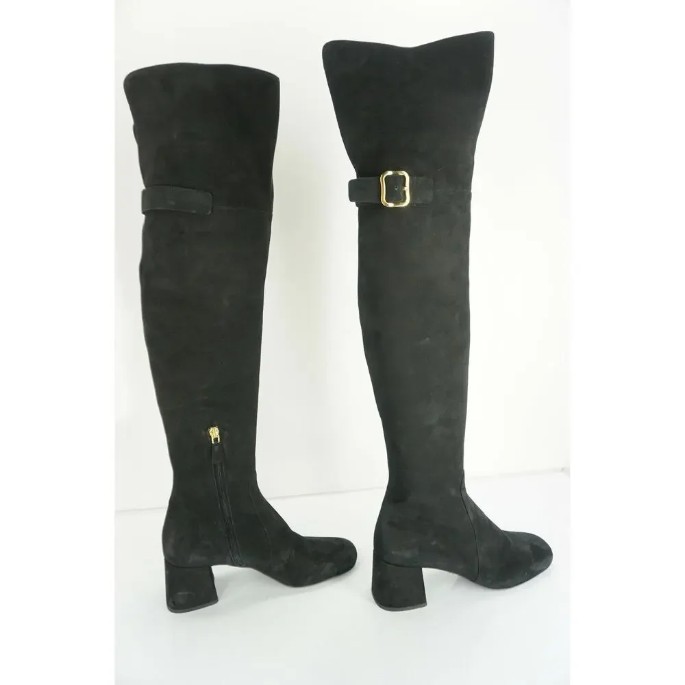 Prada black suede
